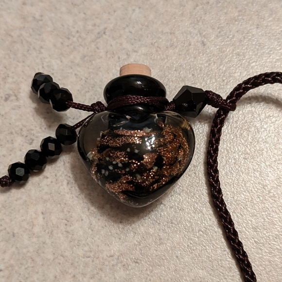 Glass Heart Bottle Necklace - Picture 1 of 6